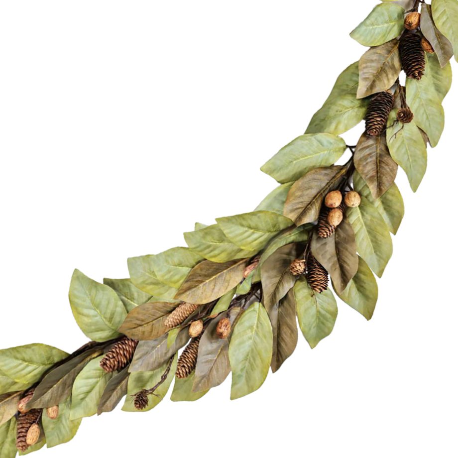 FALL GARLAND MAGNOLIA LEAF 60'' GREEN