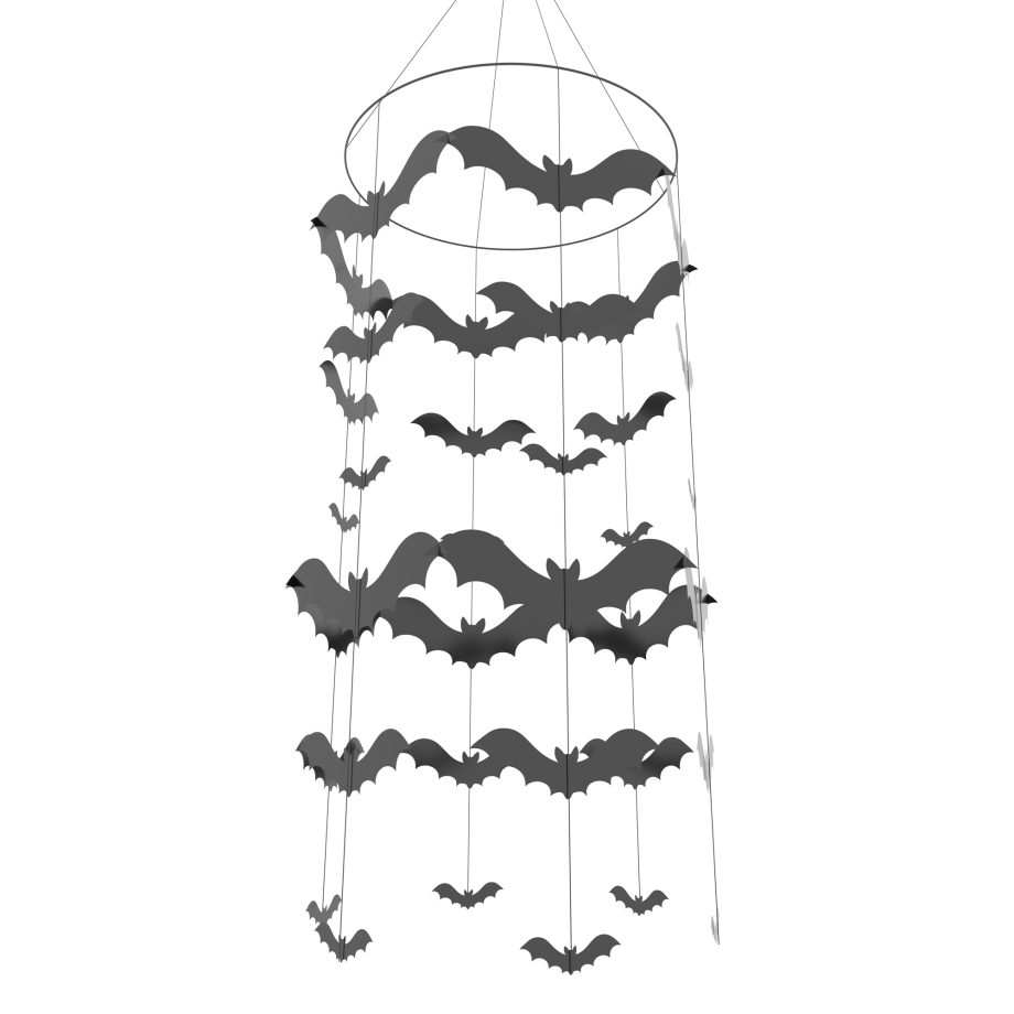 HALLOWEEN HANGING BATS SHADOW 35"