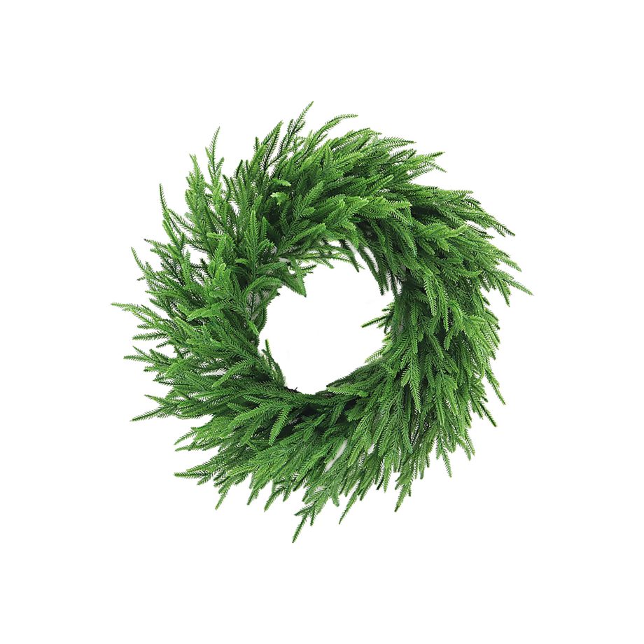 WREATH NORFOLK PINE REAL-TOUCH 24" GREEN/NATURAL