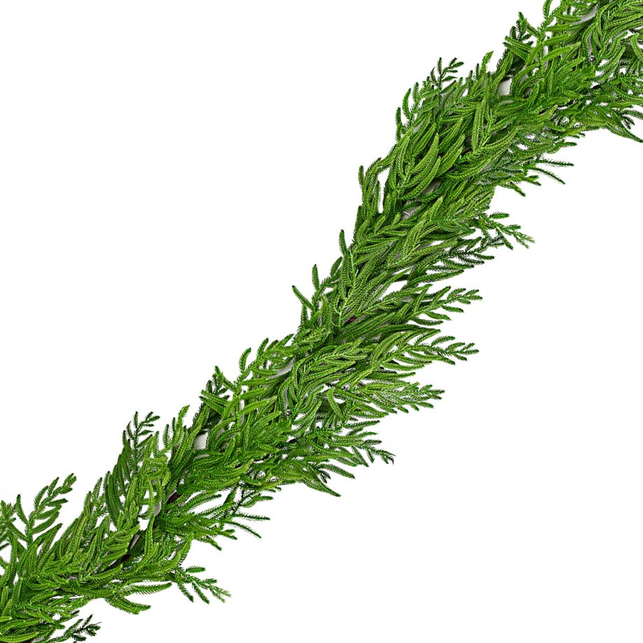 GARLAND NORFOLK PINE REAL-TOUCH 9' GREEN/NATURAL