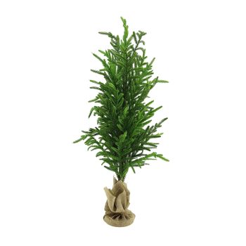 TREE NORFOLK PINE REAL-TOUCH 28" GREEN/NATURAL W/ BURLAP BASE