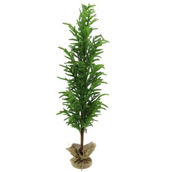 TREE NORFOLK PINE REAL-TOUCH 45" GREEN/NATURAL W/ BURLAP BASE