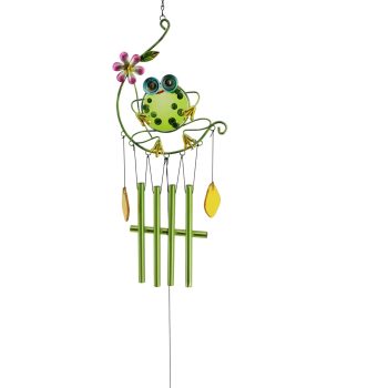 FROG STAINED GLASS WIND CHIME