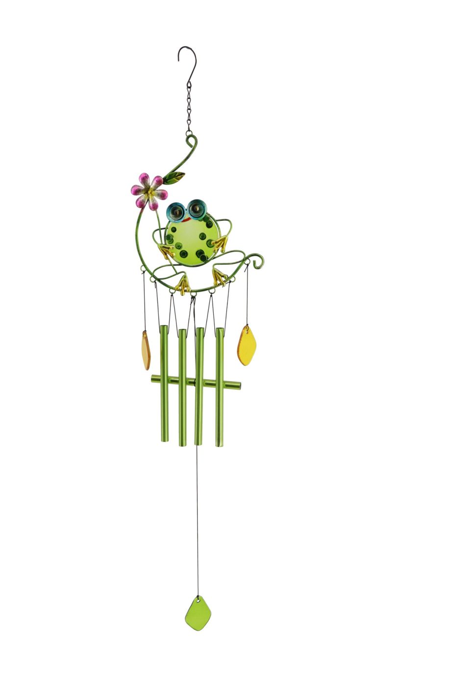 FROG STAINED GLASS WIND CHIME