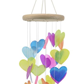 CAPIZ HEART SHELLS WIND CHIME