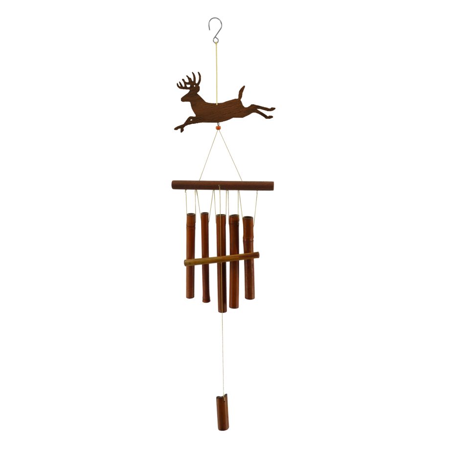 DEER IN FLIGHT BAMBOO CHIME