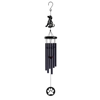 SITTING PUPPY WIND CHIME - METAL