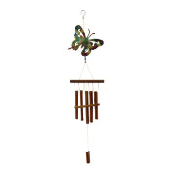 PATINA BUTTERFLY BAMBOO CHIME- METAL
