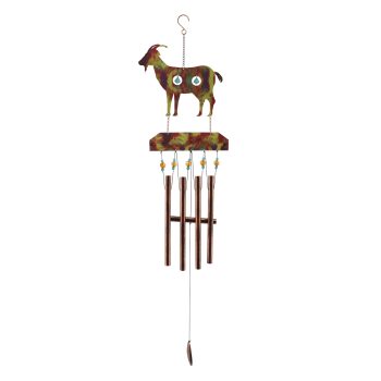 RUSTIC GOAT WIND CHIME - METAL