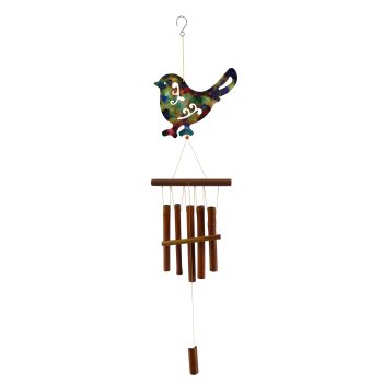 PATINA BIRD BAMBOO CHIME - METAL