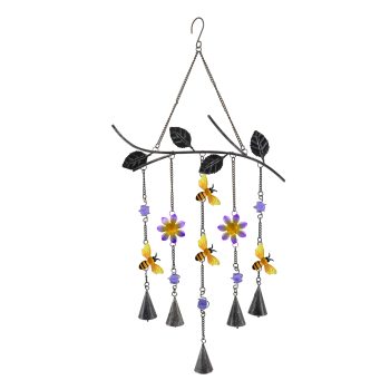 BRANCH WITH BEES WIND CHIME - METAL