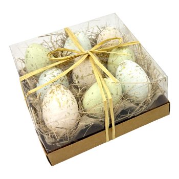 EGGS DECORATED 9PCS IN DISPLAY BOX