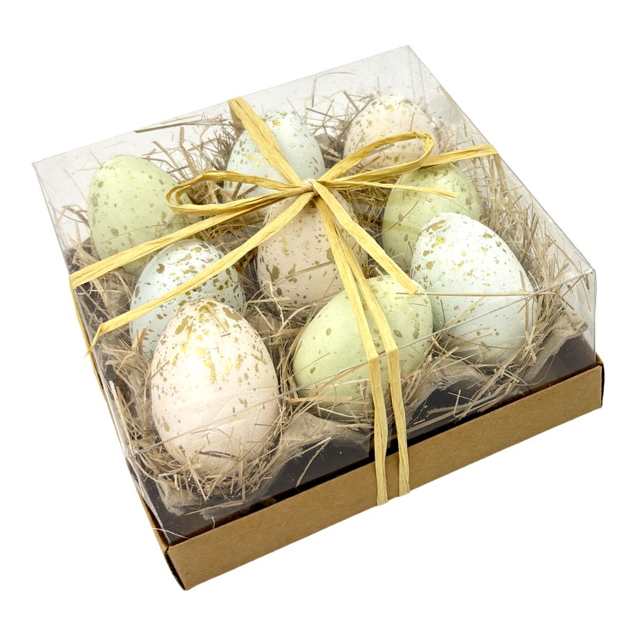 EGGS DECORATED 9PCS IN DISPLAY BOX