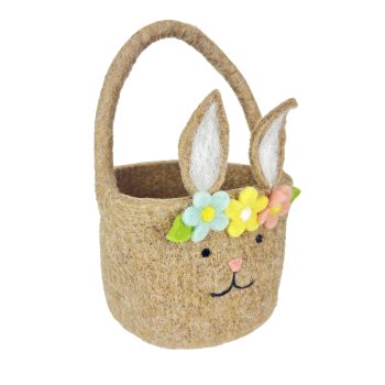 EASTER RABBIT BASKET 9.5"H NATURAL