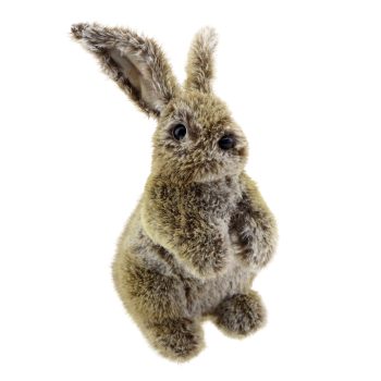 RABBIT STANDING 10" BROWN FUR
