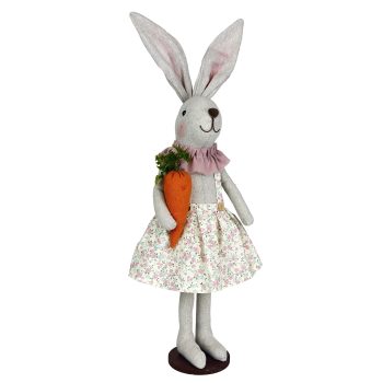 RABBIT STANDING GIRL 20.5" CREAM PINK