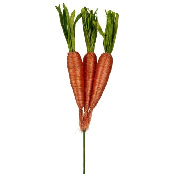 CARROT BUNDLE 3PCS ON PICK 8" SISAL
