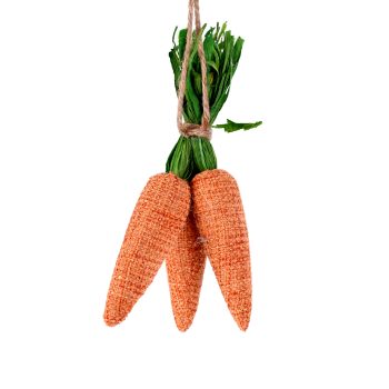 CARROT BUNCH 3PCS 8" NATURAL FABRIC