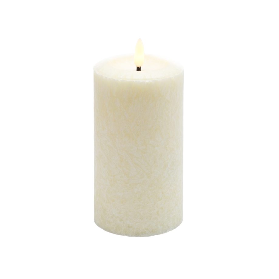 CANDLE LED WW 3"X6"H 3D FLICKER FLAME 2AA W/TIMER
