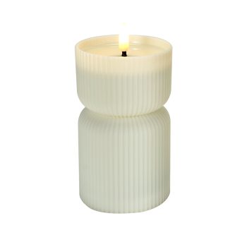 CANDLE LED O/D 3"X4"H 3D FLICKER FLAME 2AA W/TIMER