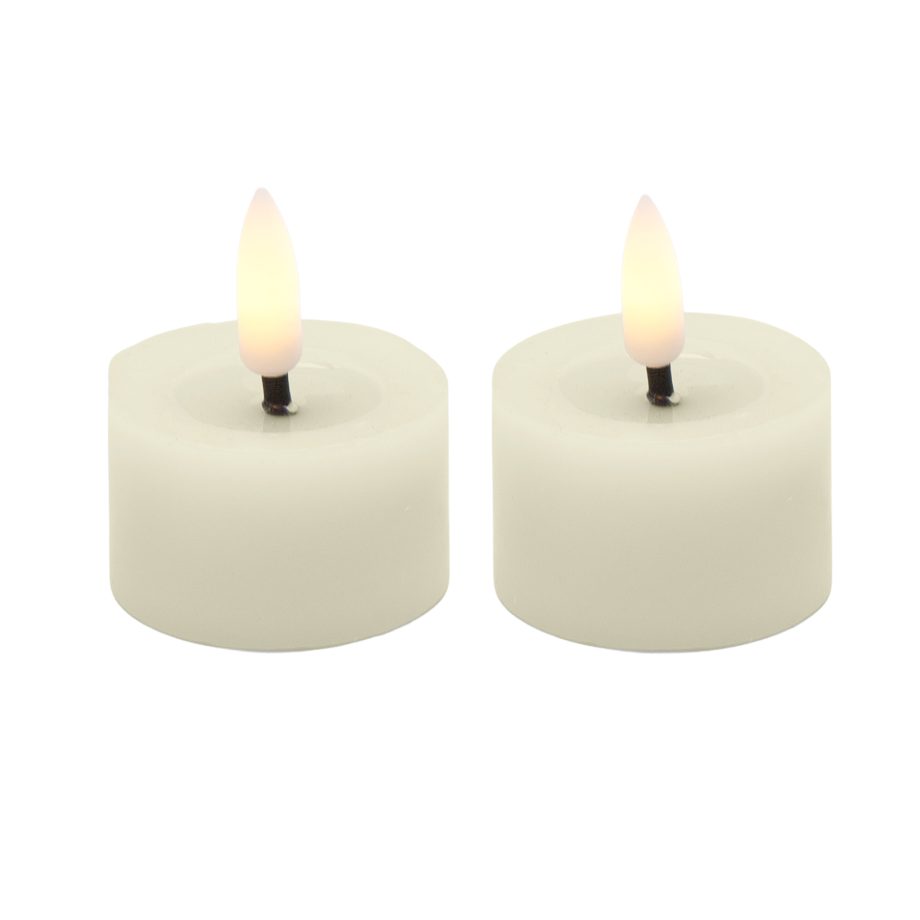 TEA LIGHT CANDLE 2.5"X1" 3D FLICKER FLAME 2AAA