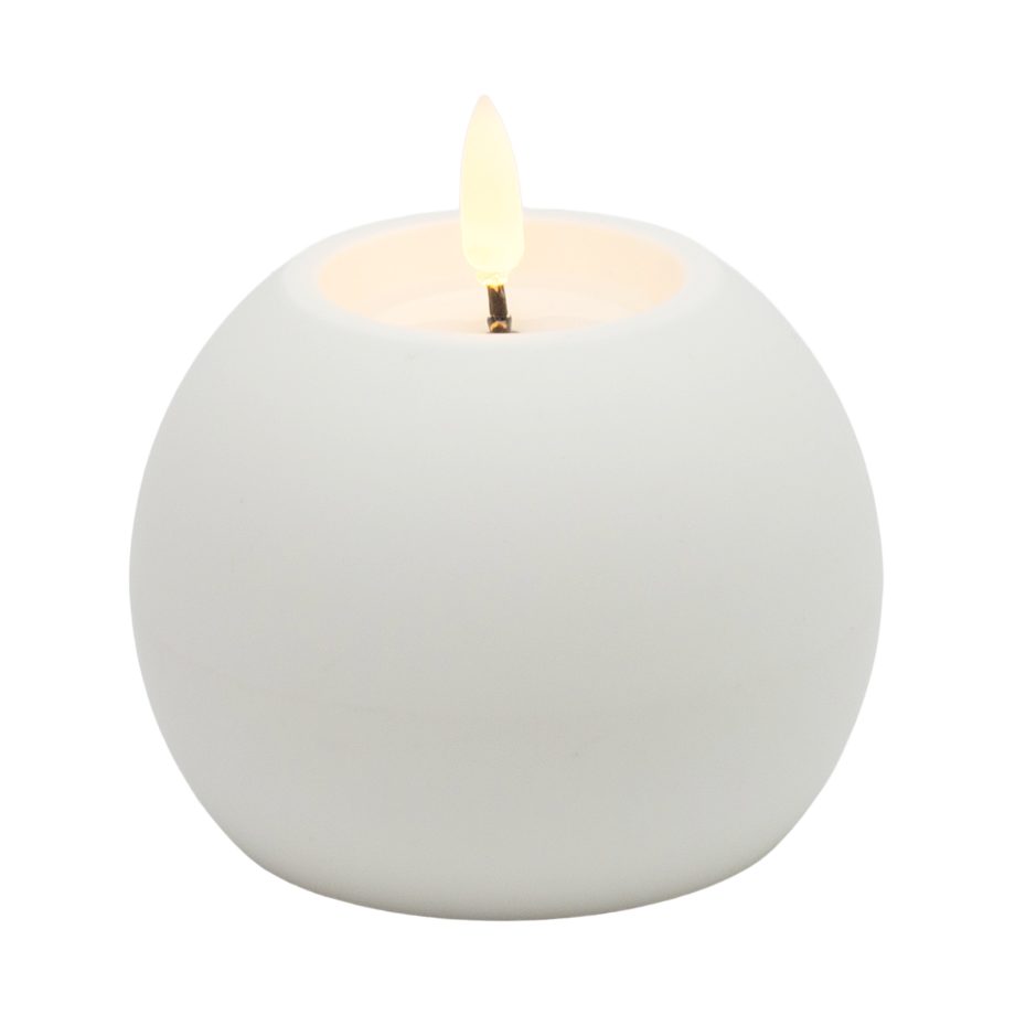 CANDLE LED SOLAR O/D 4" BALL 3D FLICKER FLAME INCL.1AA LB