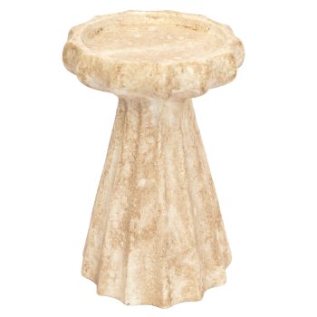 PILLAR CANDLE HOLDER 3.8"X5.9" NATURAL SAND FINISH