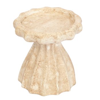 PILLAR CANDLE HOLDER 3.9"X4.14" NATURAL SAND FINISH