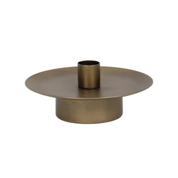 TAPER CANDLE HOLDER METAL 5.5"X2" BRONZE FINISH
