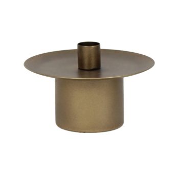 TAPER CANDLE HOLDER METAL 5.5"X3.5" BRONZE FINISH