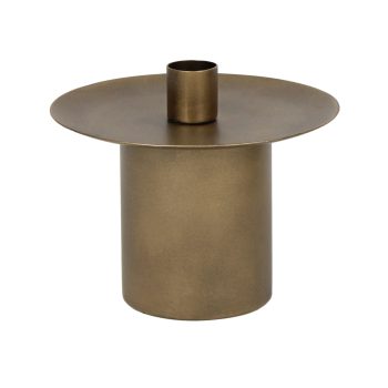 TAPER CANDLE HOLDER METAL 5.5"X5" BRONZE FINISH