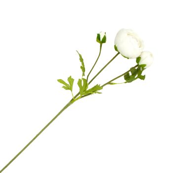 STEM ROSE 3 HEAD 20"X4" WHITE REAL TOUCH