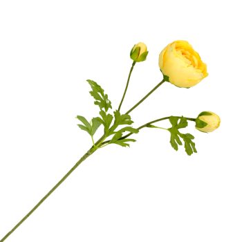 STEM ROSE 3 HEAD 20"X4" YELLOW REAL TOUCH