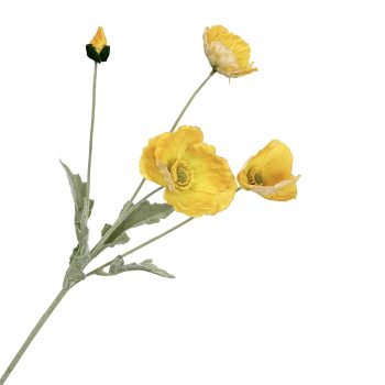 SPRAY POPPY X 4 25" YELLOW