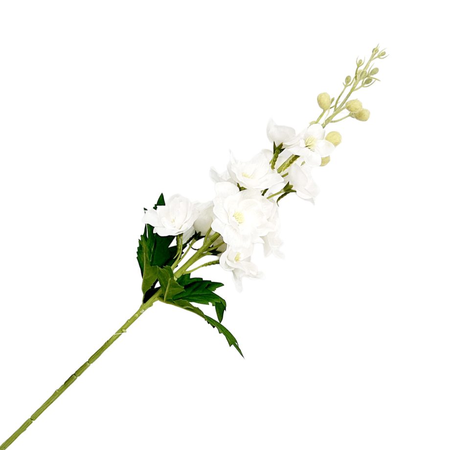STEM DELPHINIUM 28" WHITE REAL TOUCH