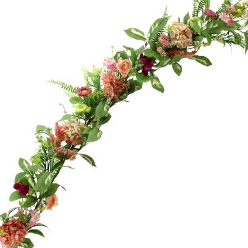 GARLAND HYDRANGEA 60" MIXED PINK/CORAL