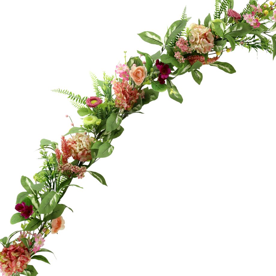 GARLAND HYDRANGEA 60" MIXED PINK/CORAL