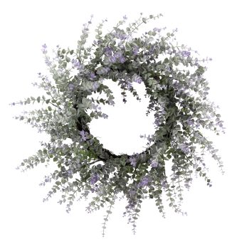 WREATH EUCALYPTUS 24" GREEN/LILAC
