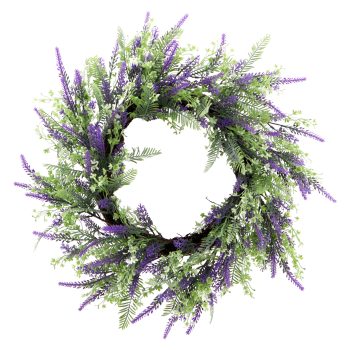 WREATH LAVENDER 24" LILAC/GREEN