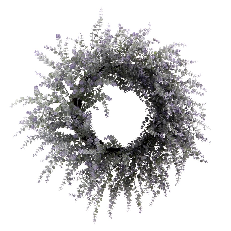 WREATH EUCALYPTUS 34" GREEN/LILAC