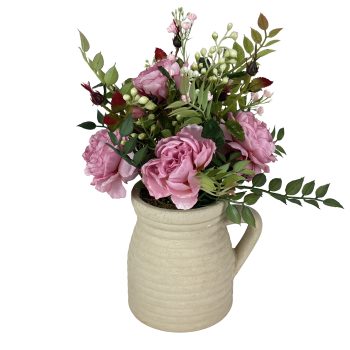 FLORAL ARRANGEMENT 11"H RANUNCULUS IN POT PINK