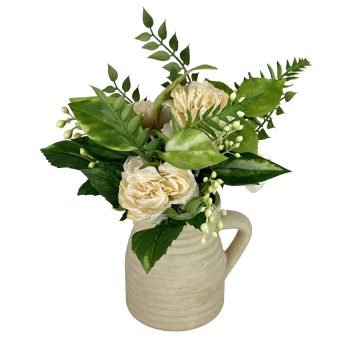 FLORAL ARRANGEMENT 11"H RANUNCULUS IN POT LT. PEACH
