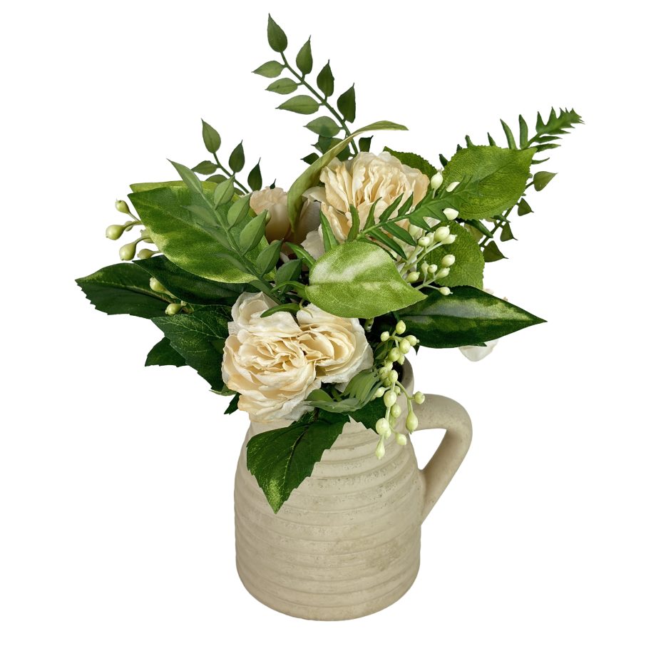 FLORAL ARRANGEMENT 11"H RANUNCULUS IN POT LT. PEACH