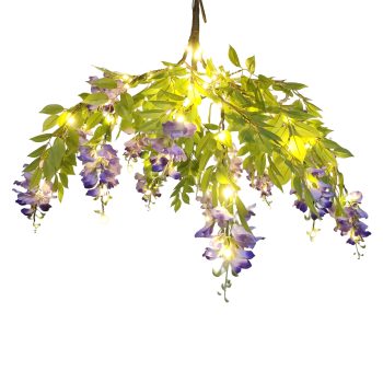 BRANCHES HANGING WISTERIA 35"/90CM PURPLE 120L-WW 120V