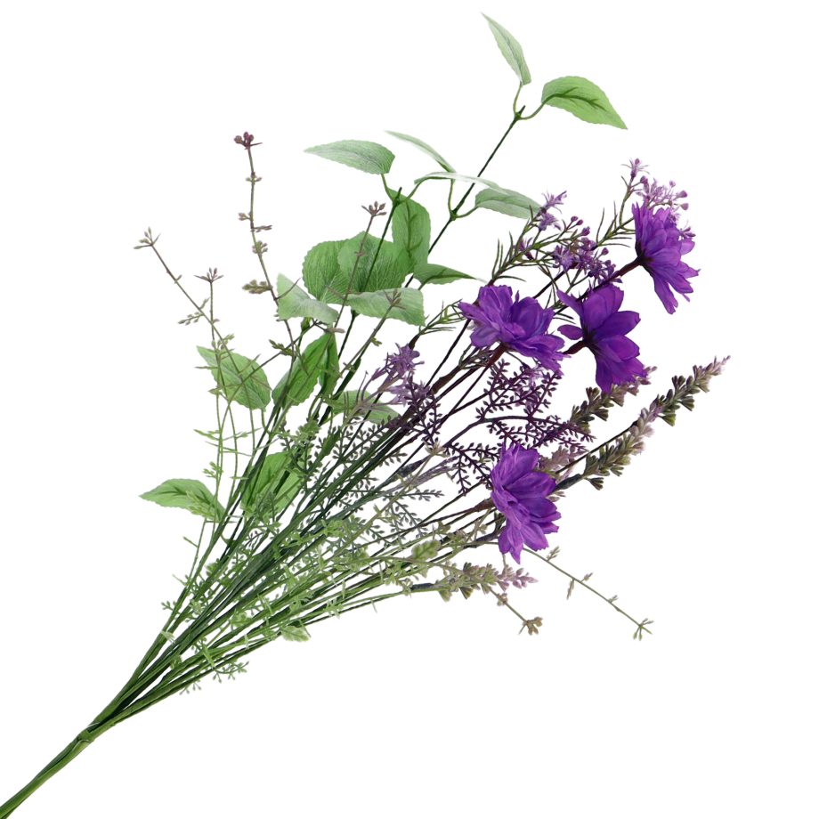 SPRAY 25" PURPLE SPRING FLORAL