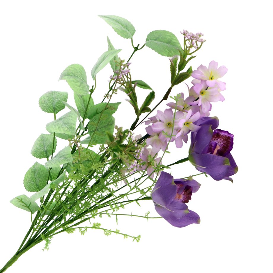 SPRAY 27" PURPLE SPRING FLORAL