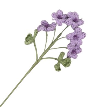CROCHET FLORAL SPRAY 20"X8 LILAC