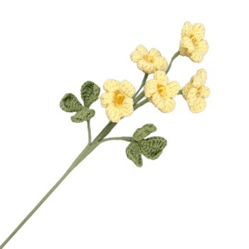 CROCHET FLORAL SPRAY 20"X8 YELLOW