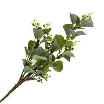 SPRAY LEAVES 24" GREEN W/WHITE BERRIES