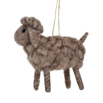 ORN SHEEP BROWN 4" STANDING